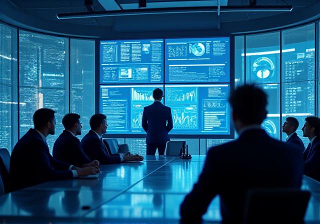 Data analysts working on complex business intelligence models